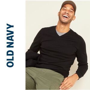 Old Navy Black V-Neck Cozy Layering Sweater Size S